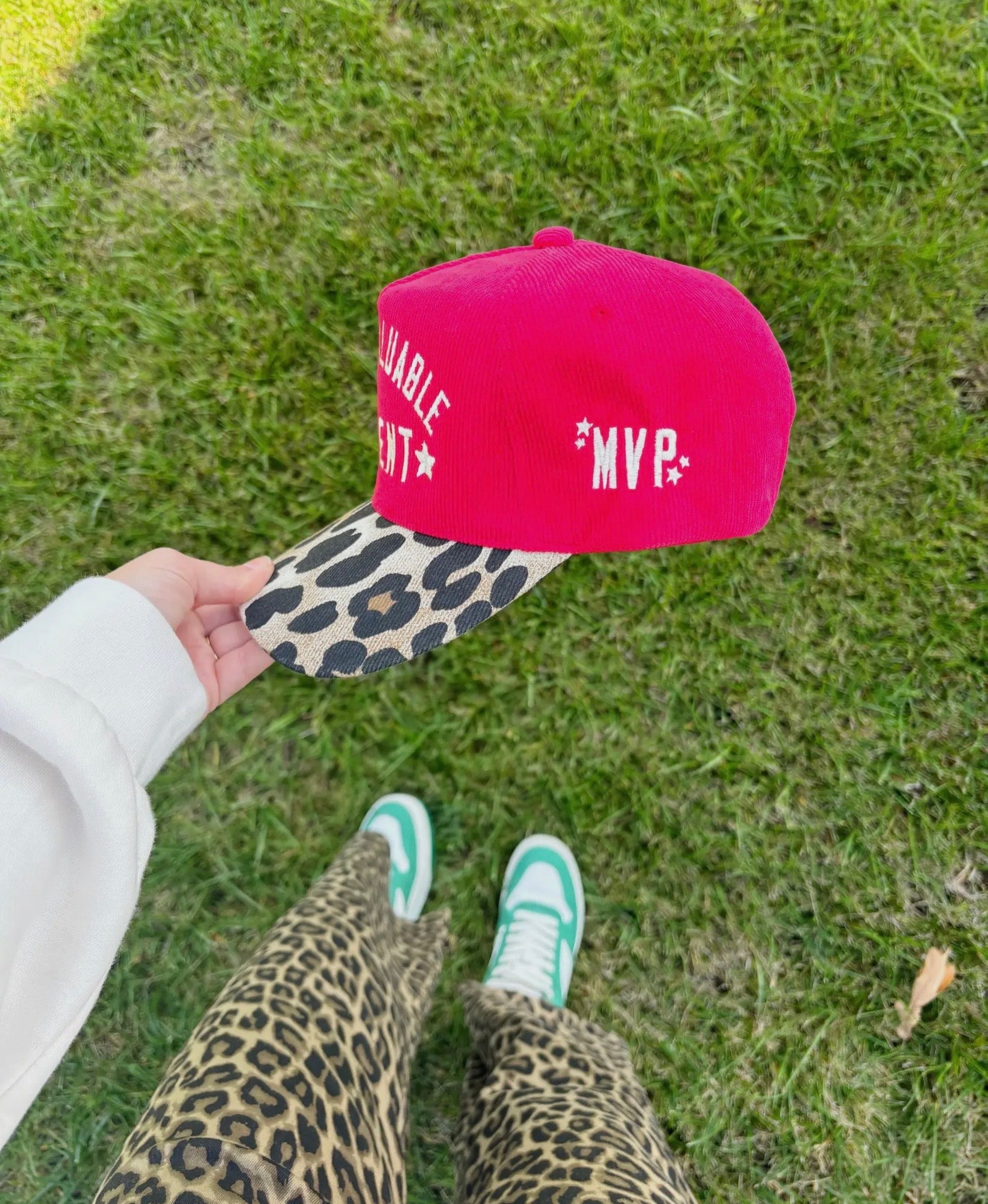 Red and Cheetah MVP Trucker