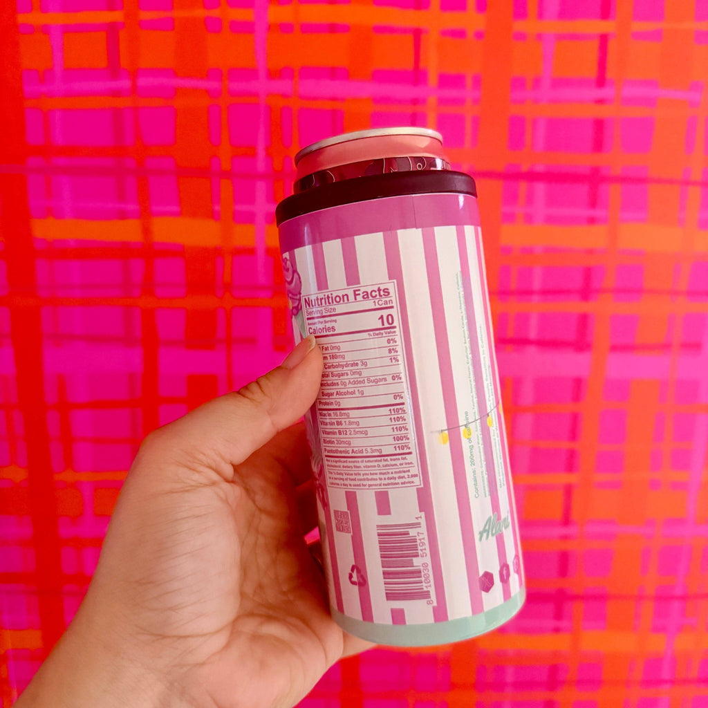 slim cotton candy energy drink can cooler