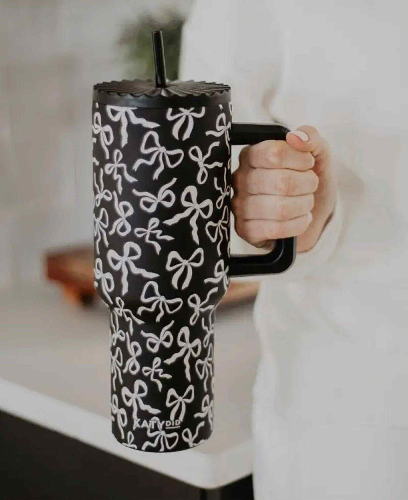 White Bow 40 OZ Tumbler