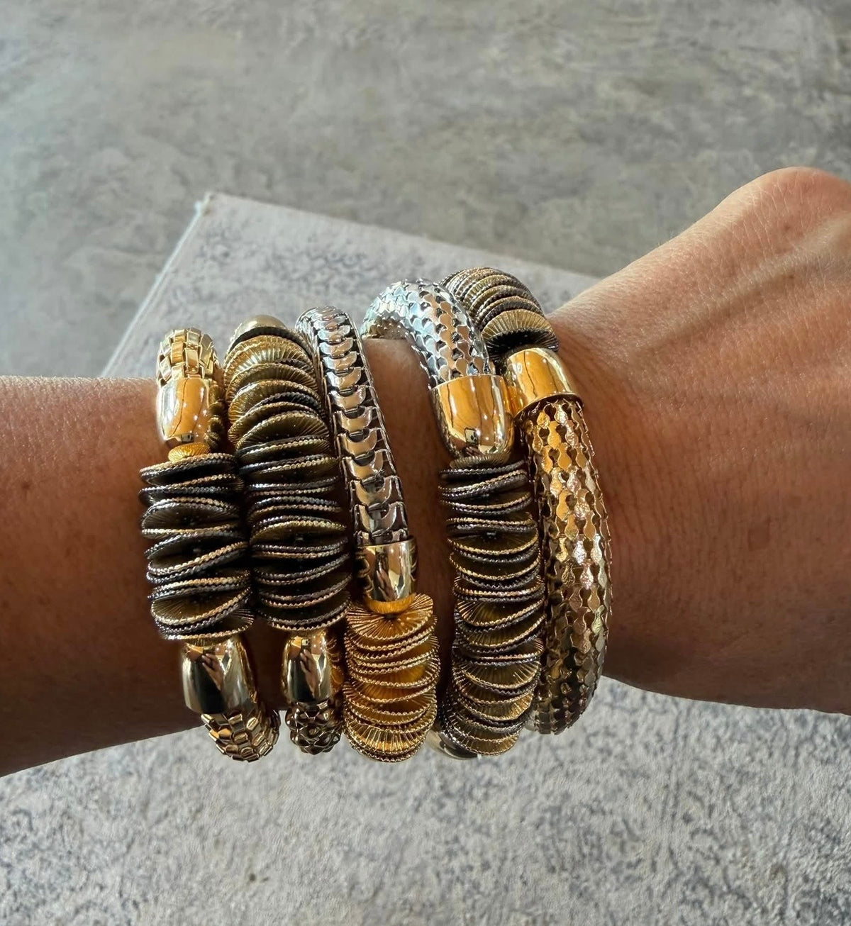 five stack bracelets