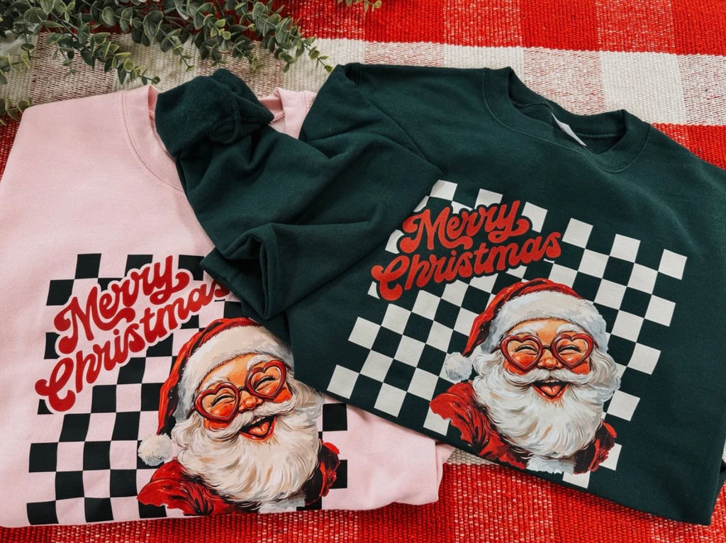 Checkered Merry Christmas Sweatshirt