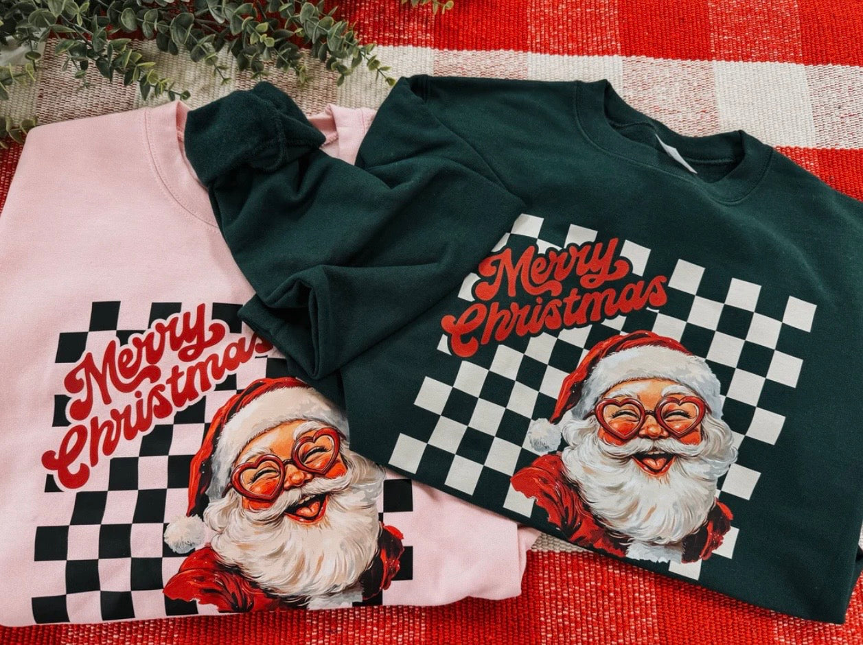 Checkered Merry Christmas Sweatshirt