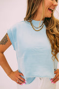 sleeveless ribbed knit sweater vest
