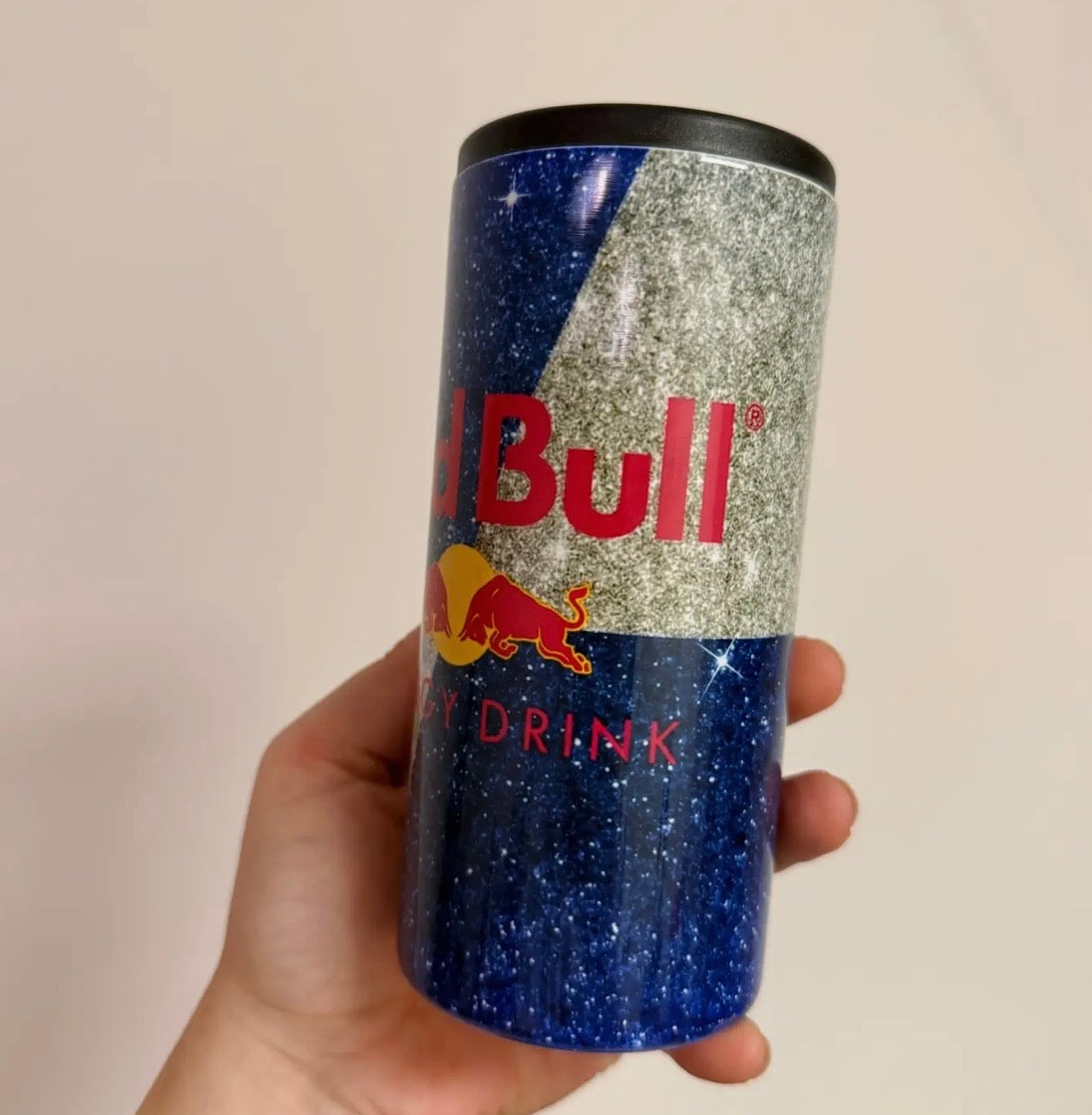 glitter Red Bull slim can cooler