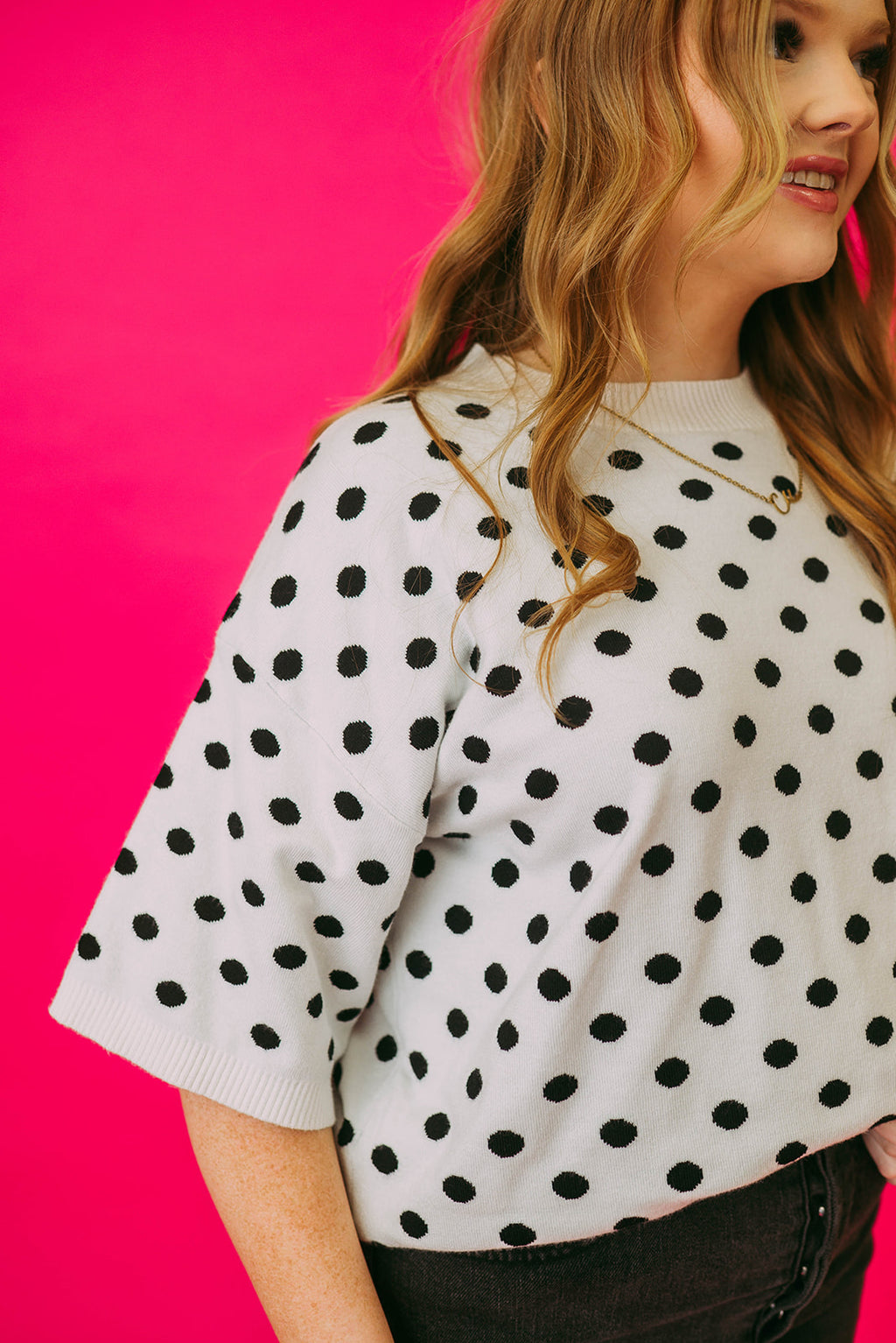 polka dot sweater