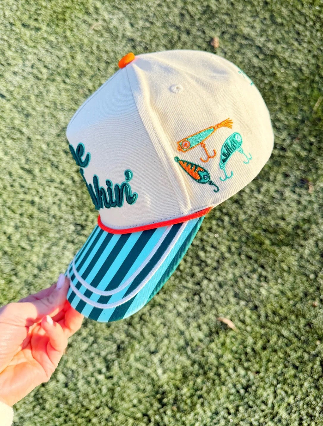 gone fishing trucker hat