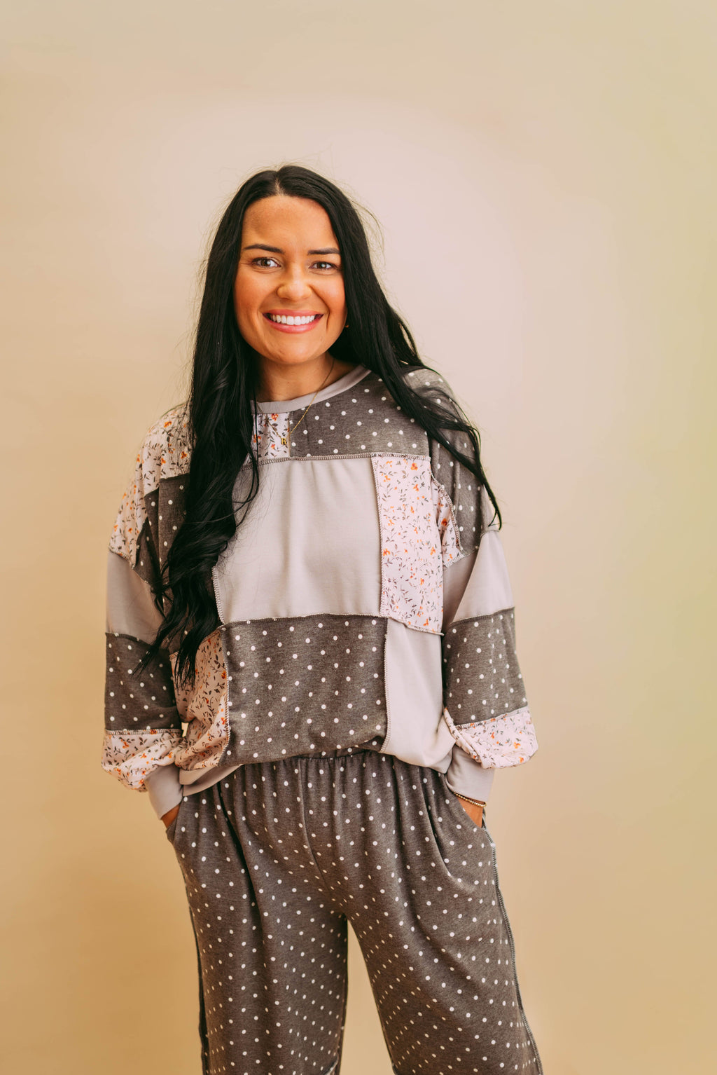 polka dot patchwork set