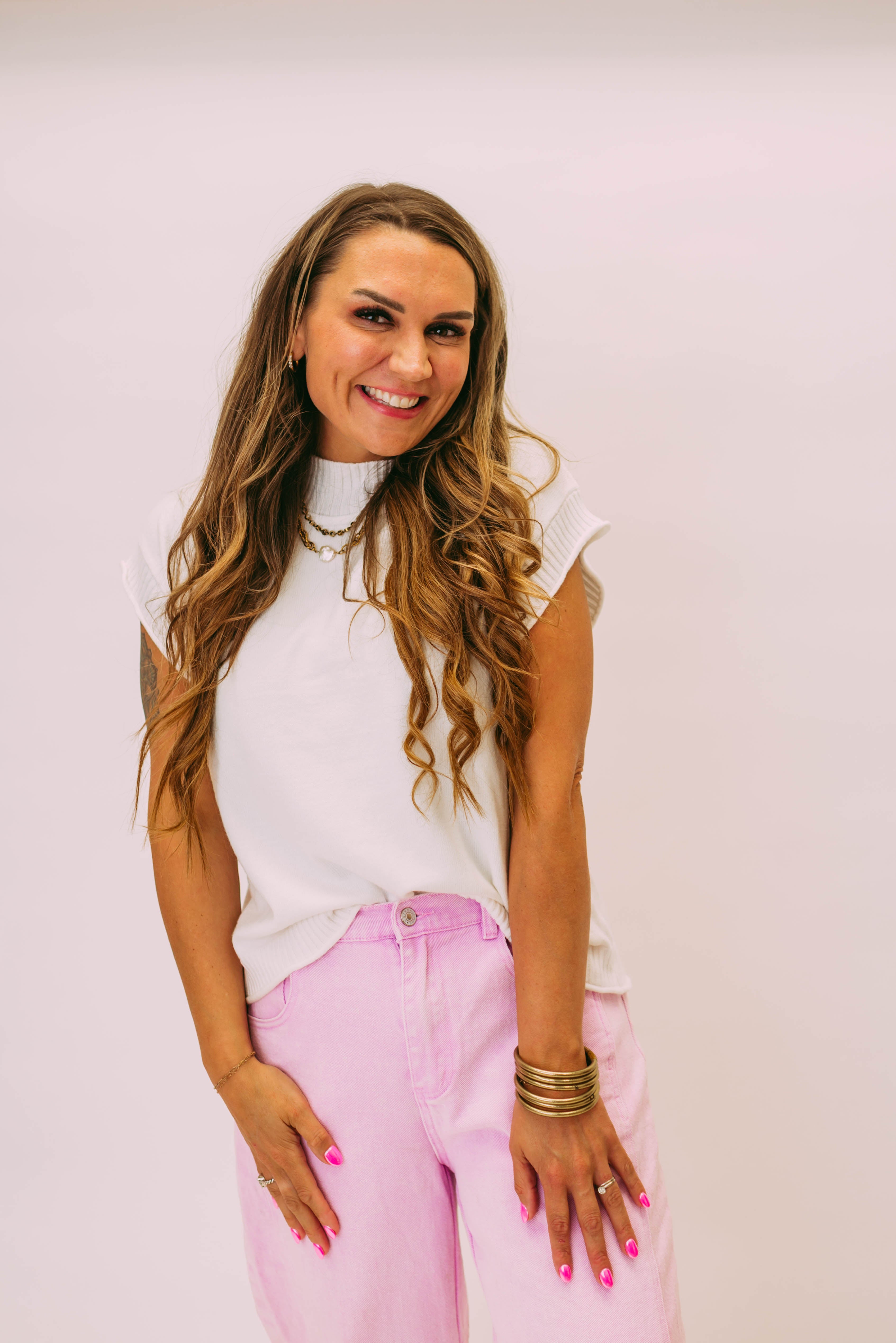sleeveless ribbed knit sweater vest