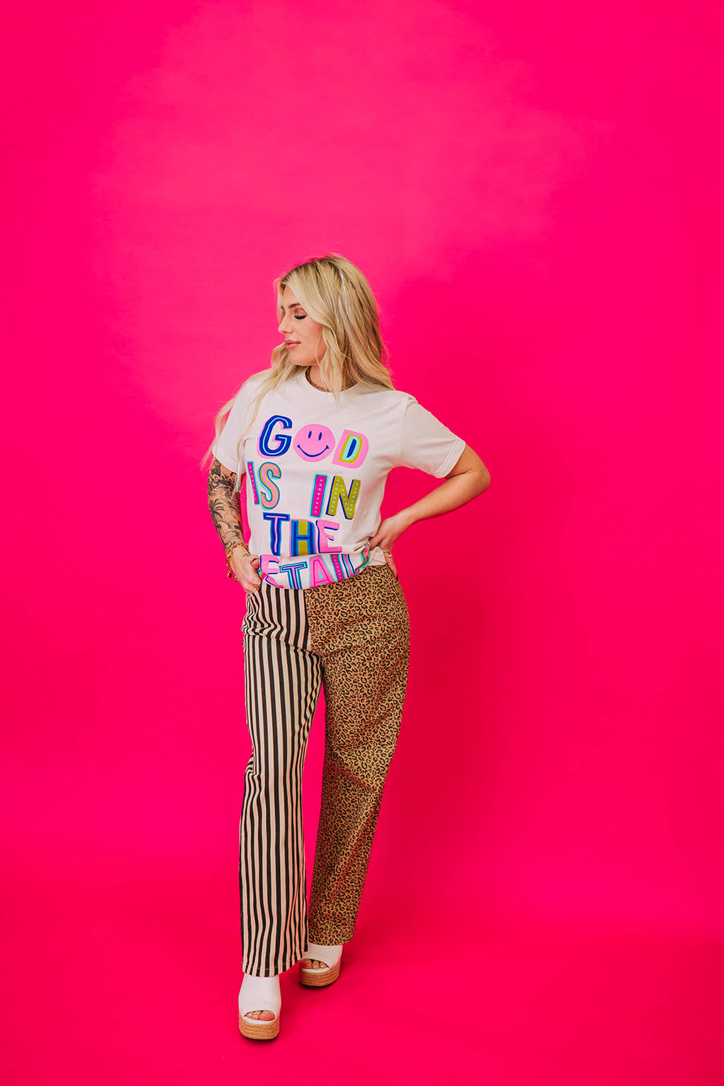 mix & match leopard stripe pants