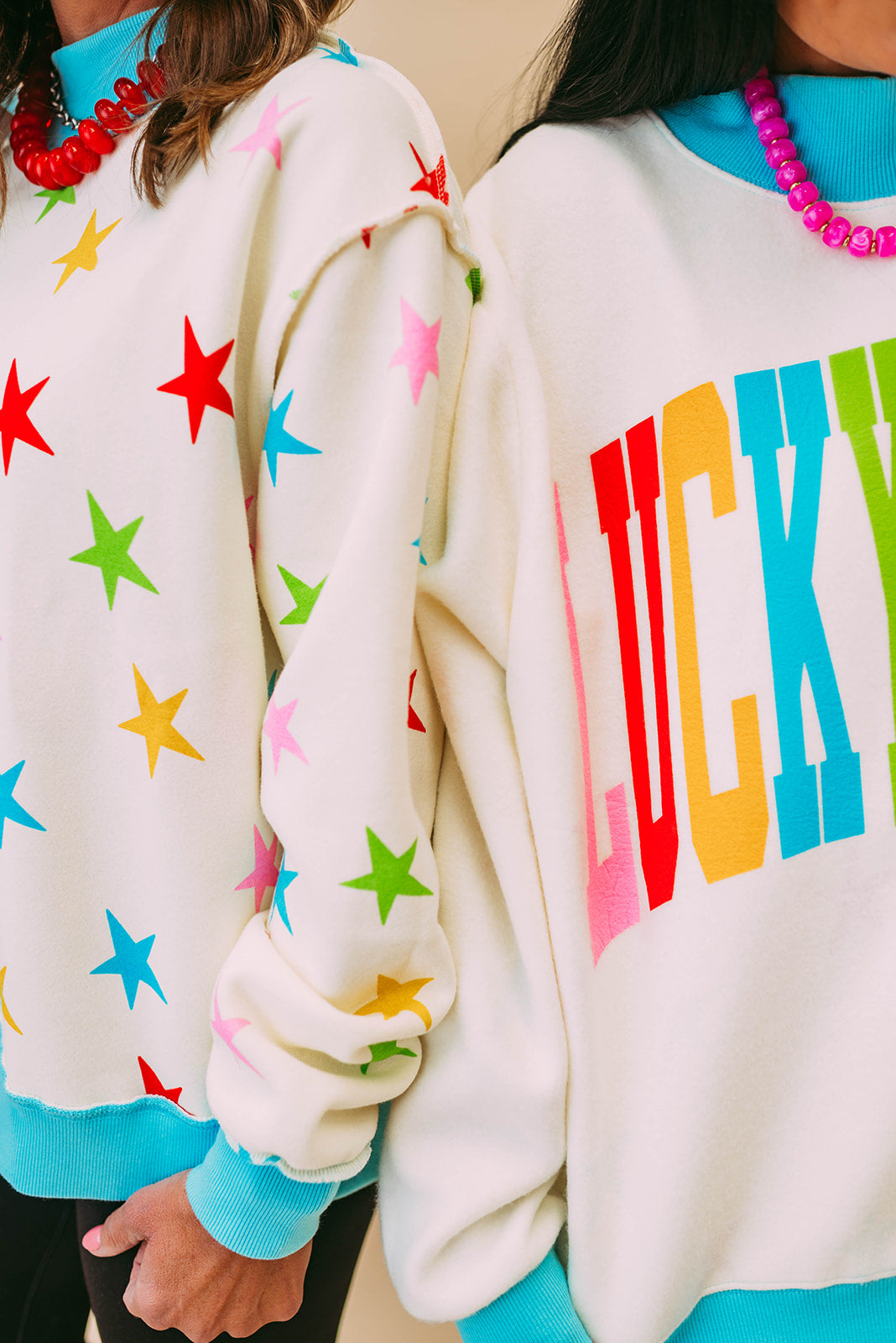 lucky stars reversible mockneck