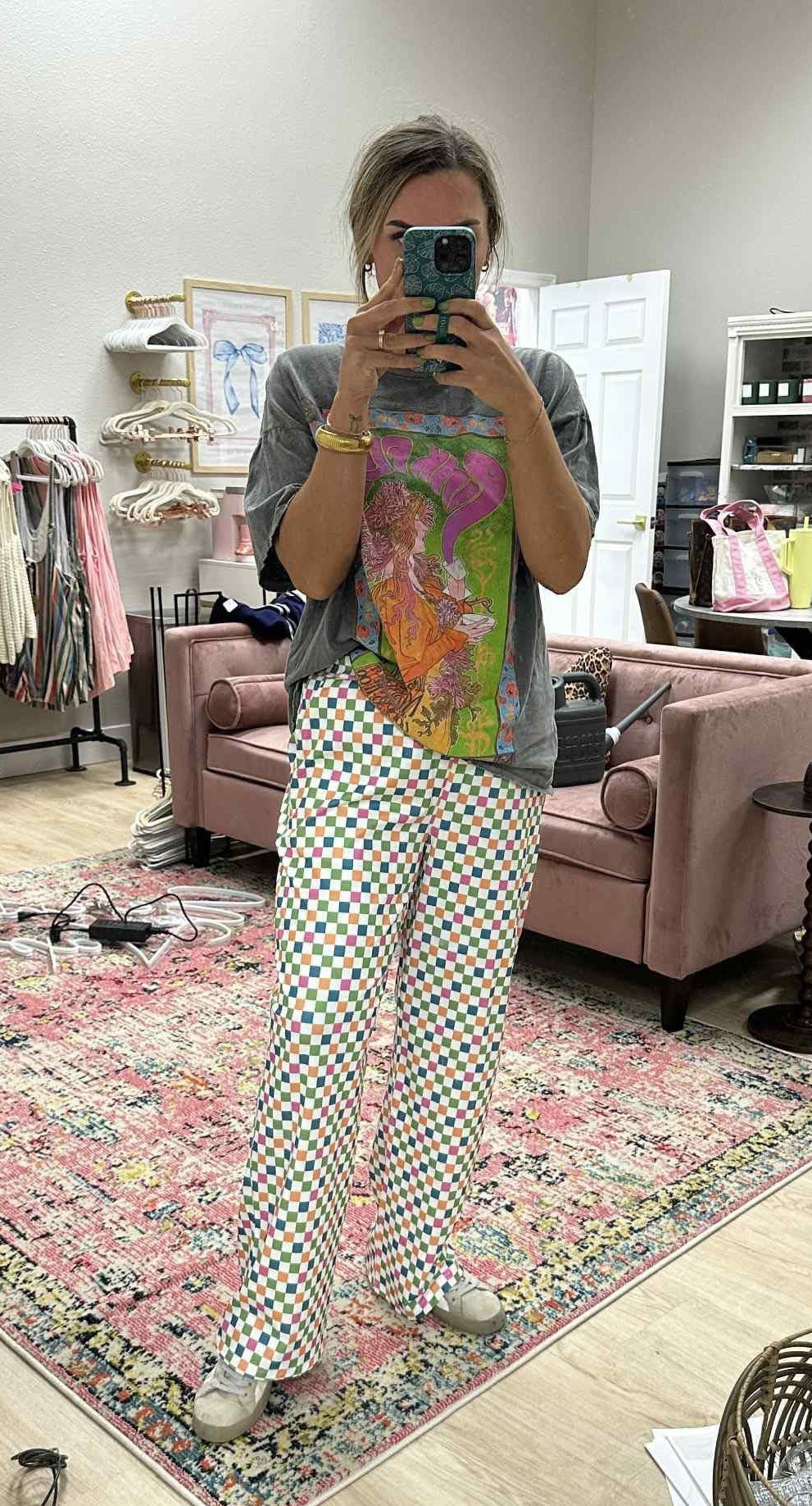 Retro Checkered Pants