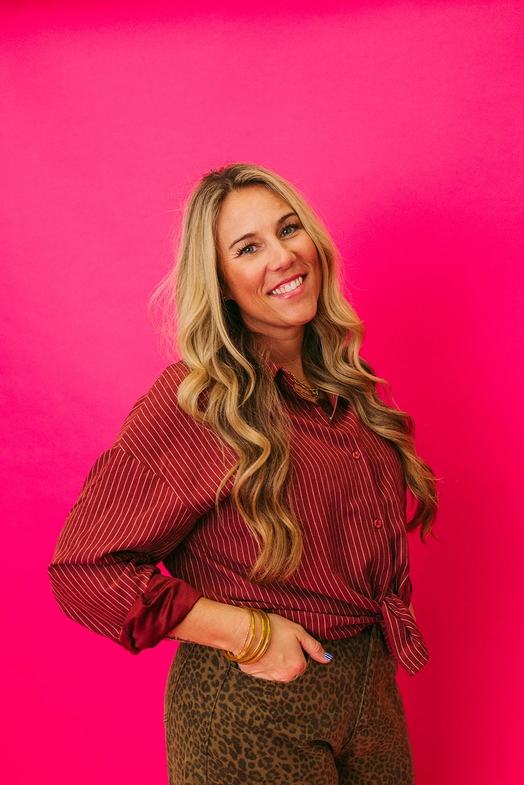 frankie stripe button up