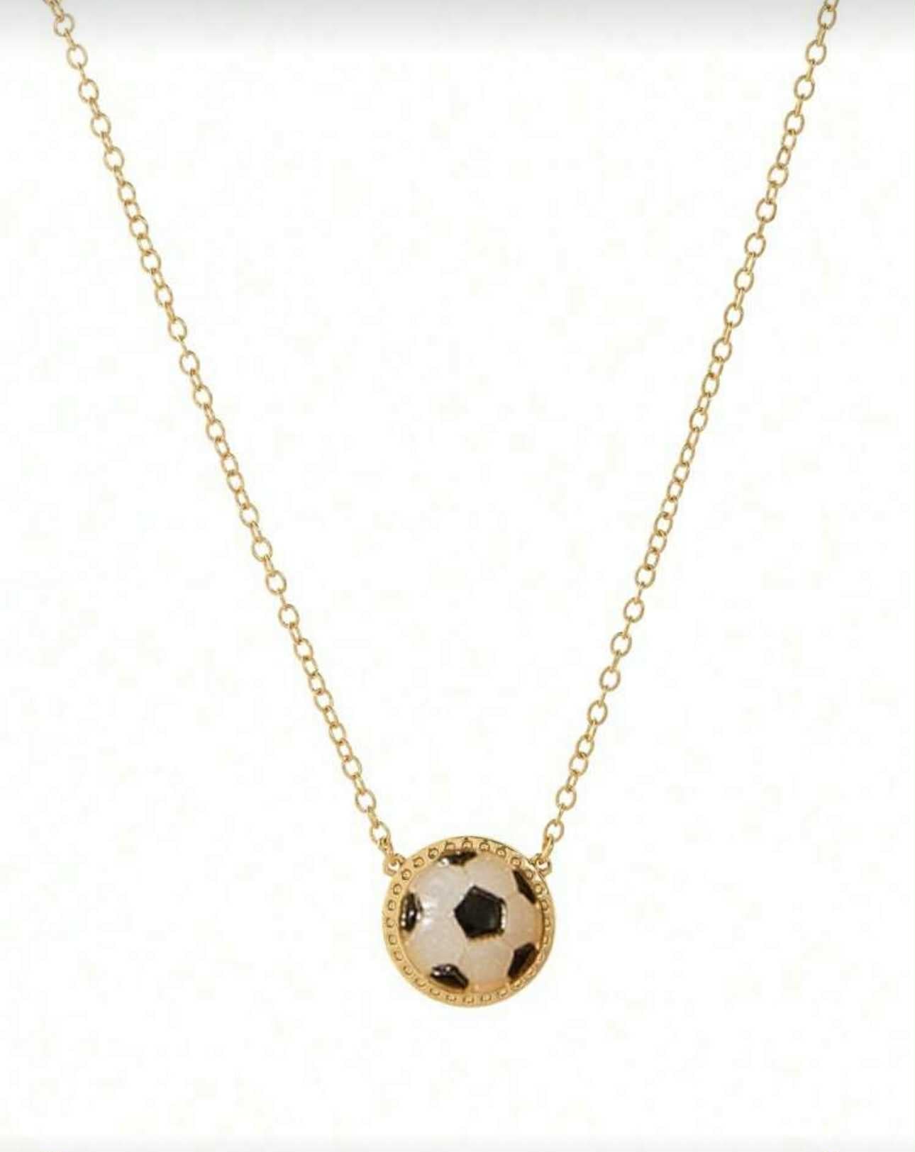 Gold Soccer Ball Necklace