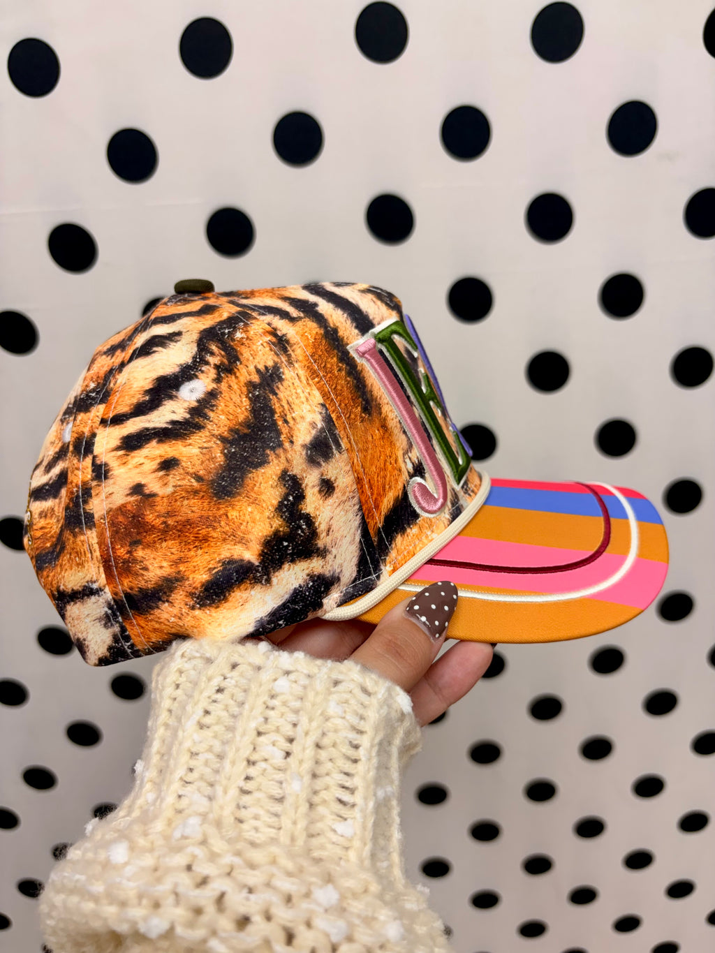 tiger stripe Jesus trucker
