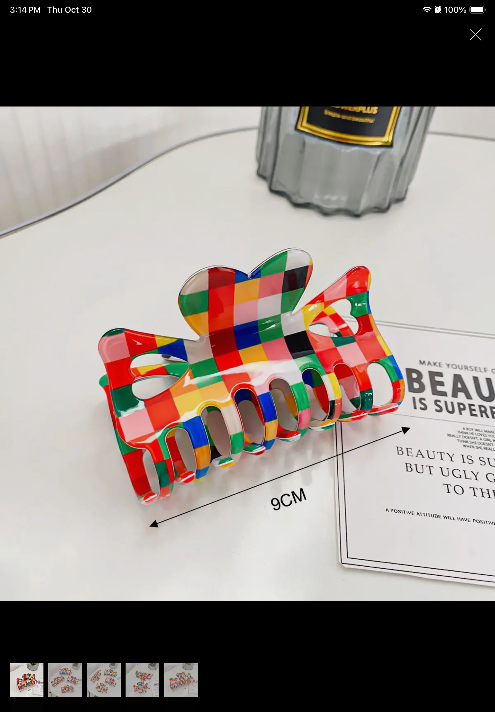 Multicolored Claw Clip