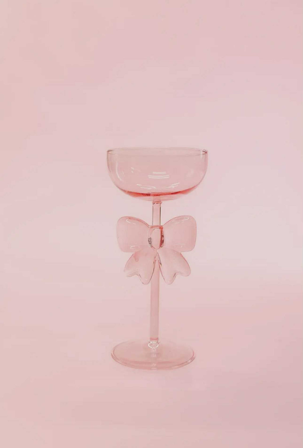 Pink Bow Wine Glass