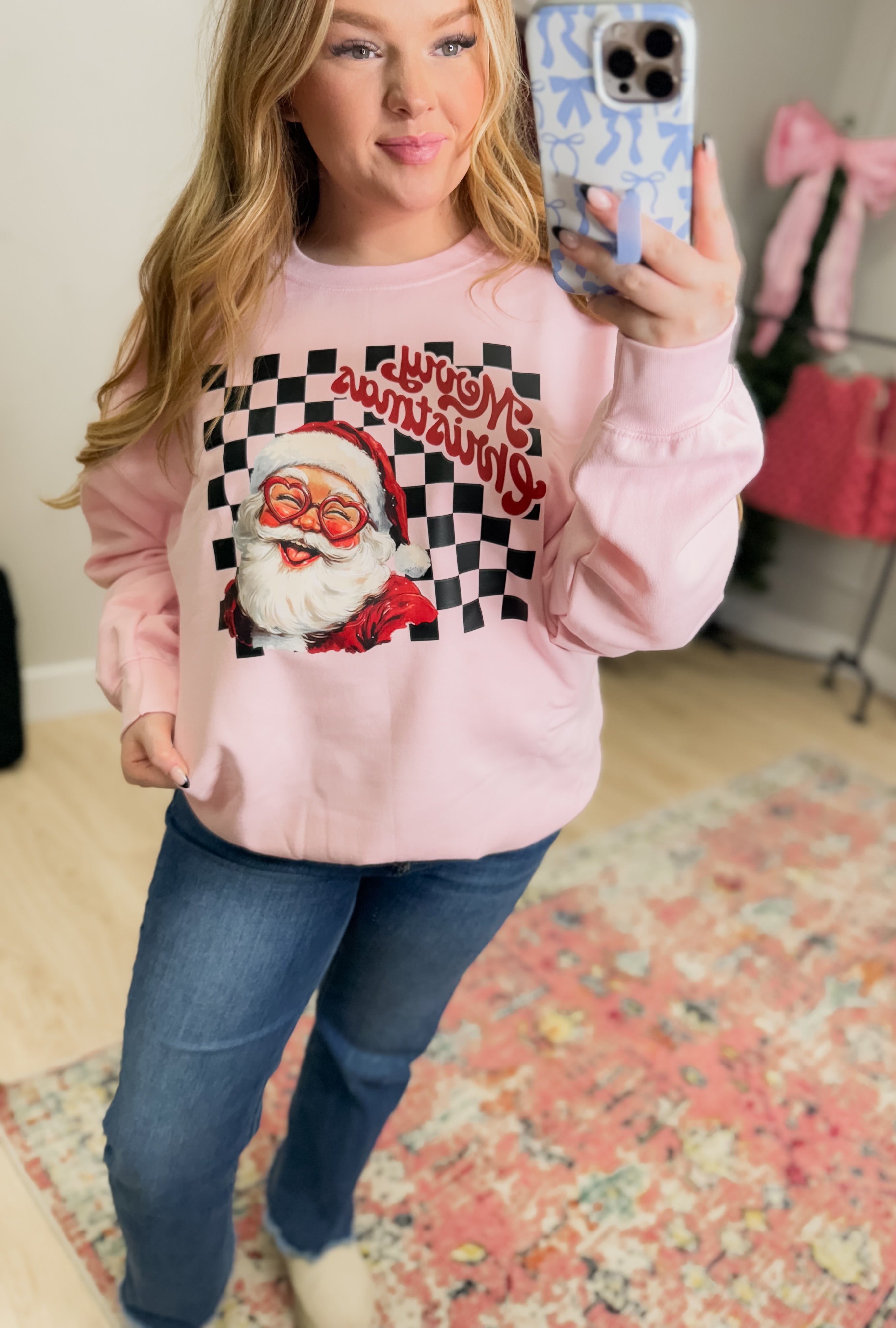 Checkered Merry Christmas Sweatshirt