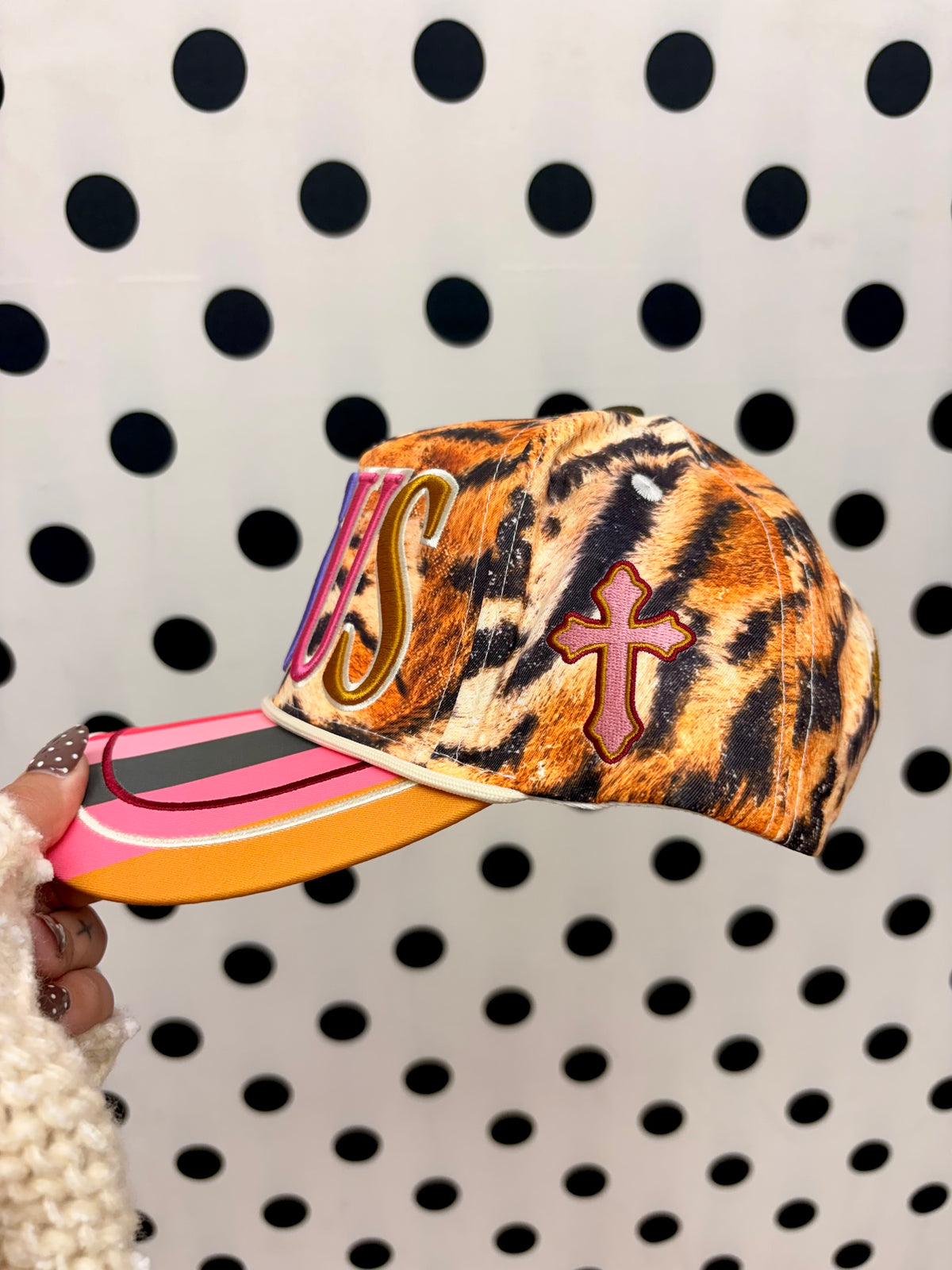 tiger stripe Jesus trucker
