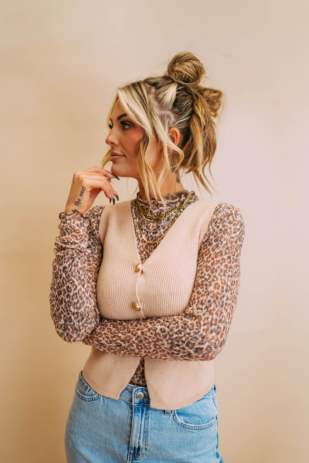 knitted sweater vest