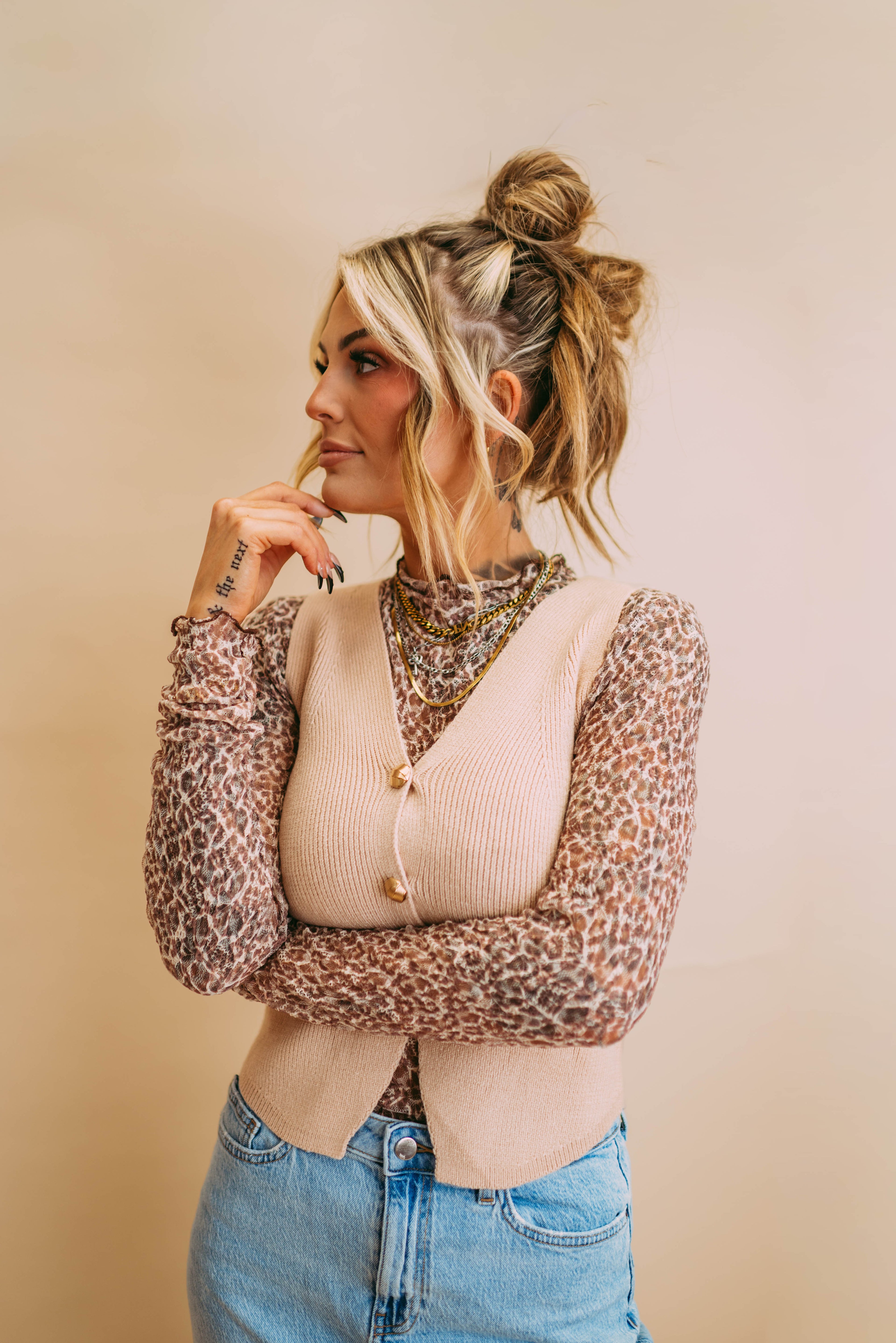 knitted sweater vest