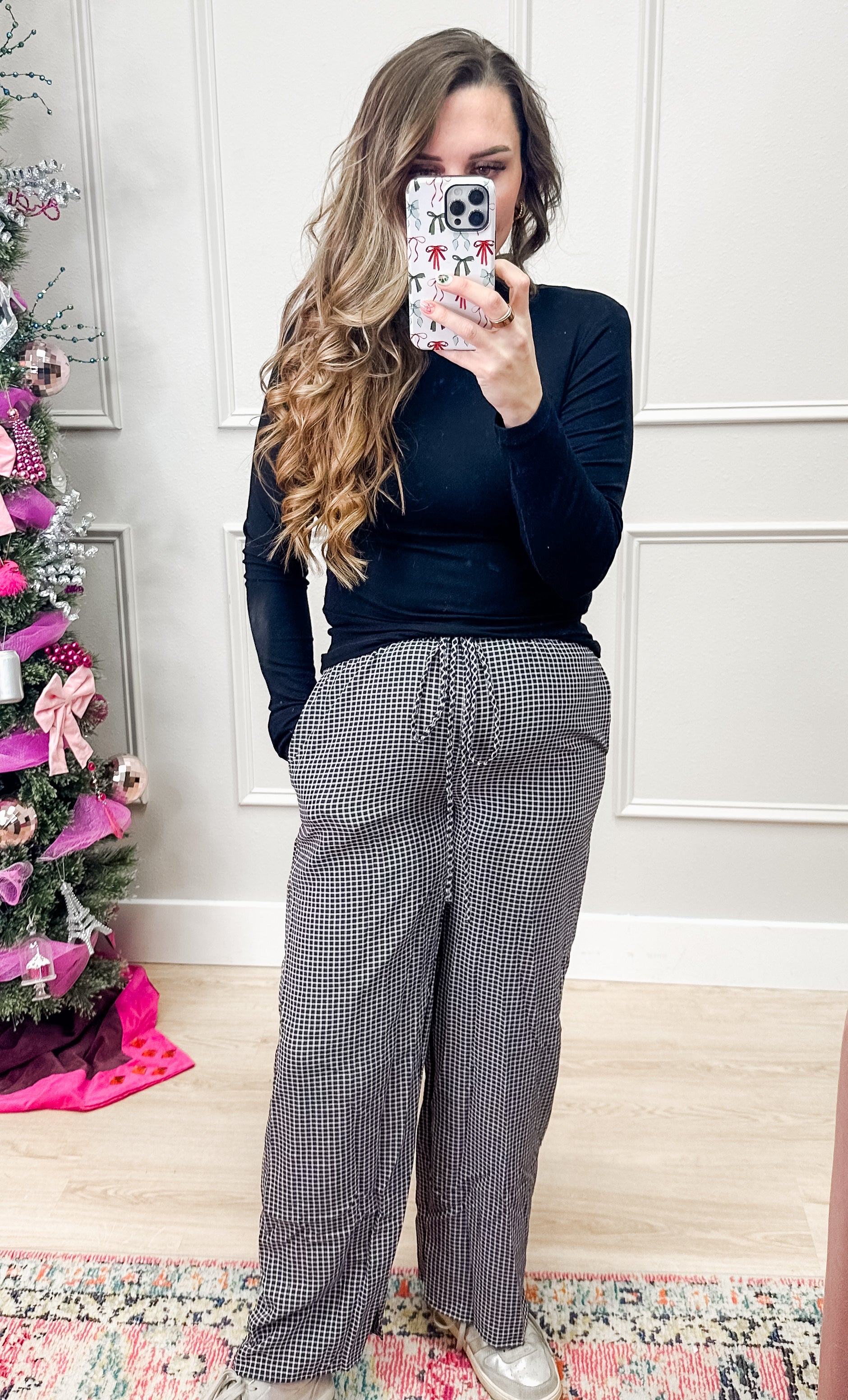 Checkered Print Boxer Pants