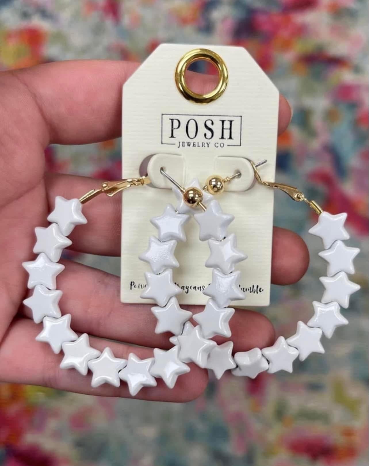 Star Hoop Earrings