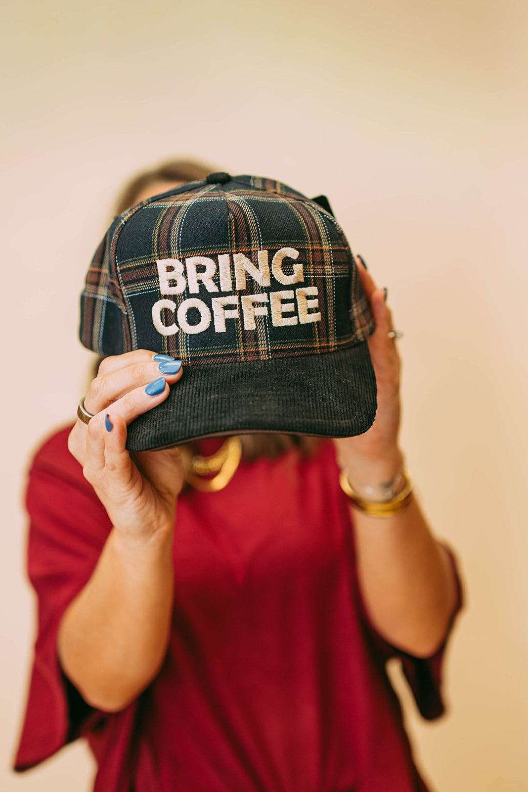 bring coffee trucker hat
