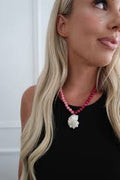 pink seashell chain
