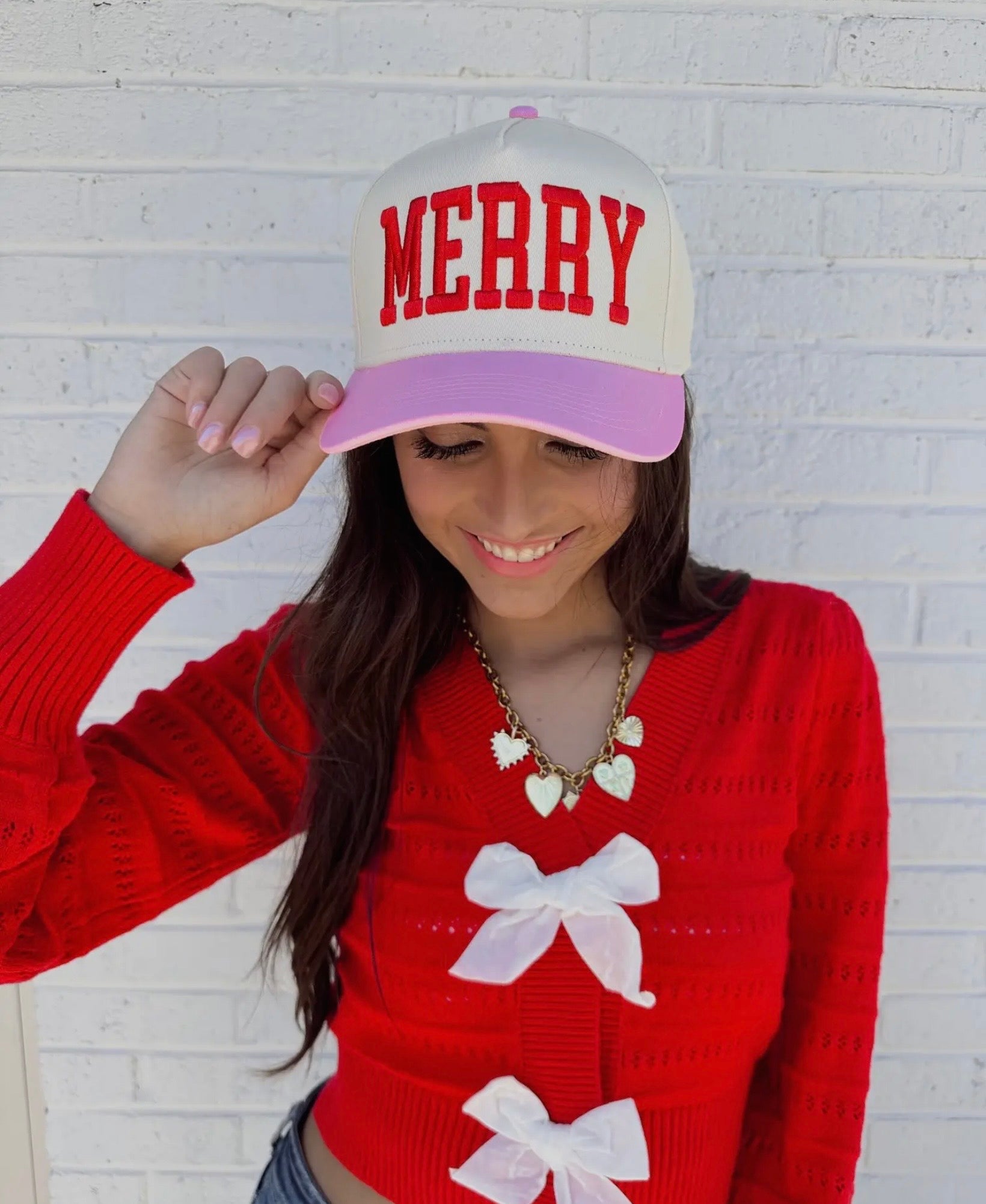 “Merry” Embroidered Truckers