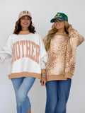 fawn mother reversible mockneck