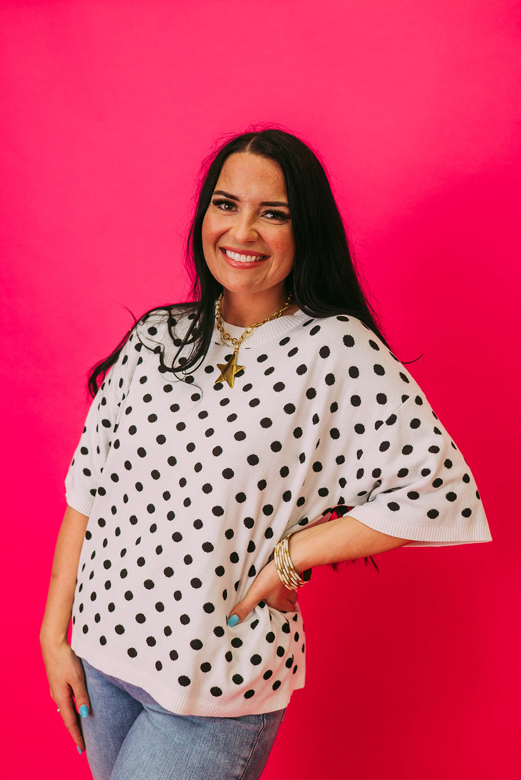 polka dot sweater