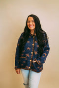 star jacquard cardigan