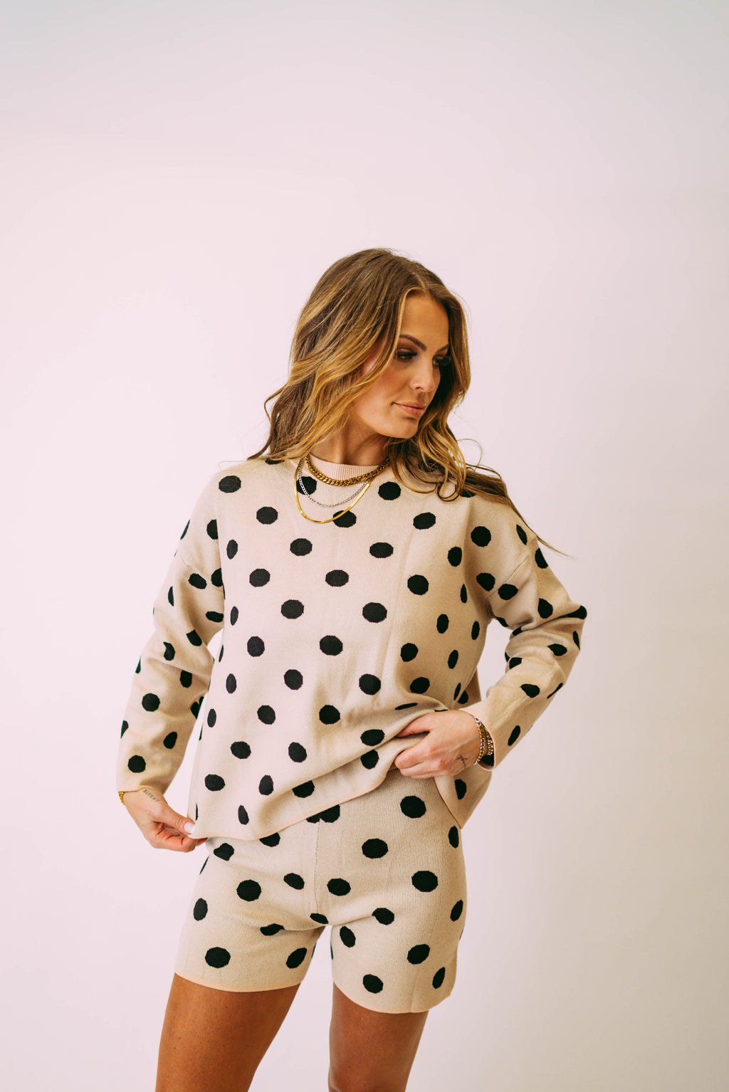 sold polka dot longsleeve set
