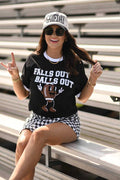 falls out, balls out game day tee