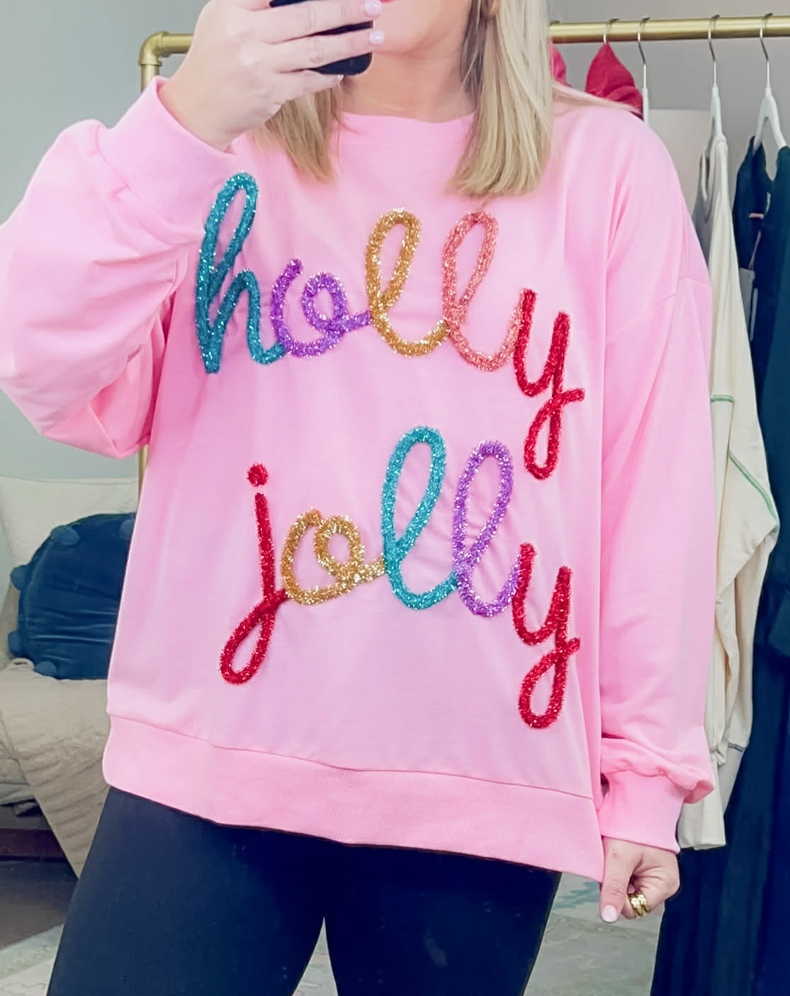Holly Jolly Tinsel Pullover