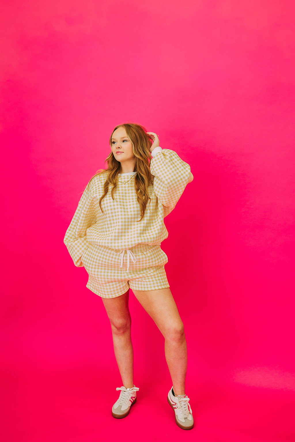 gingham short set