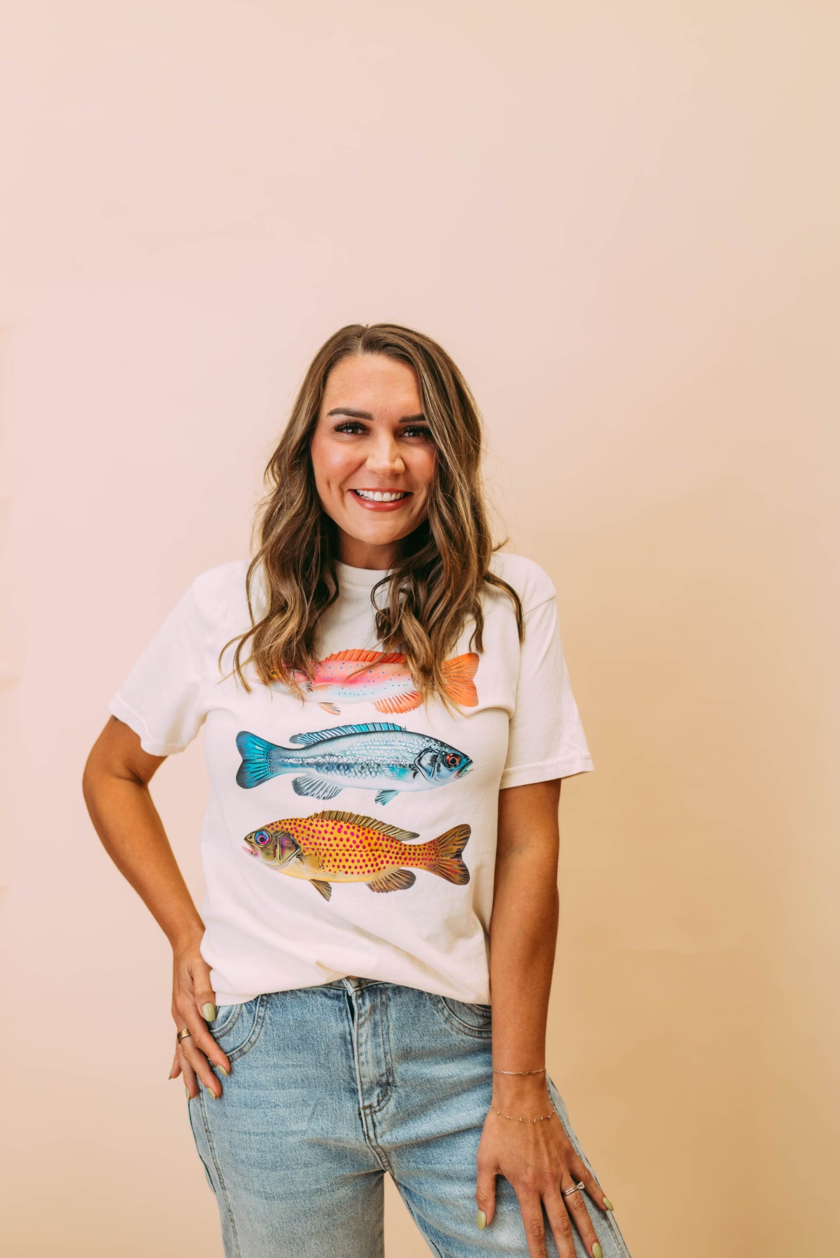 rainbow trout trio tee