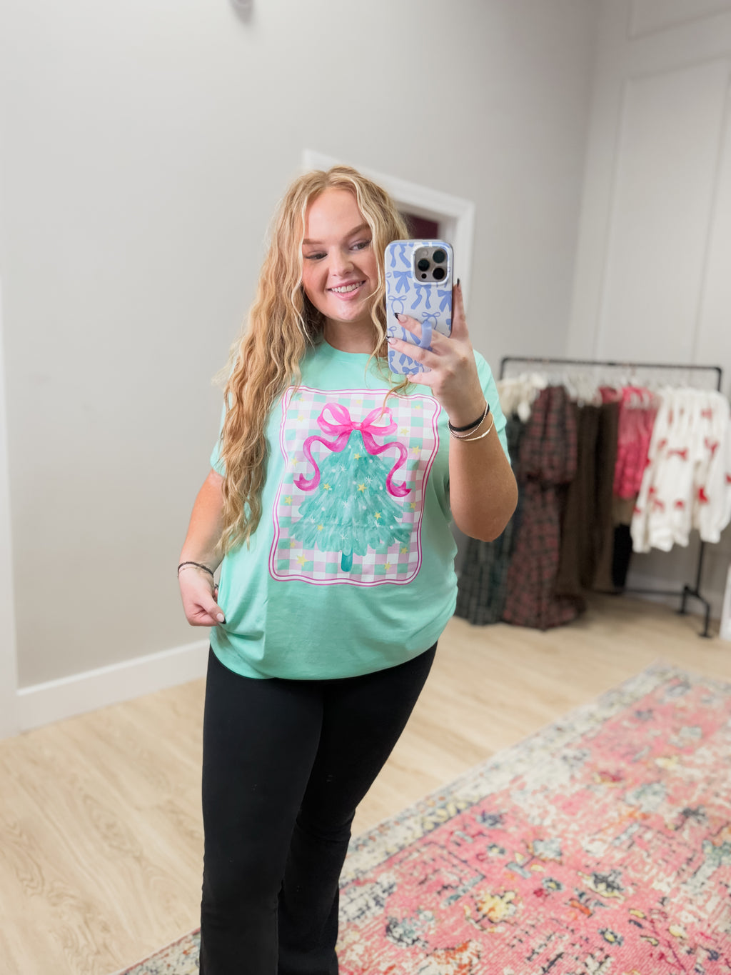 Mint Christmas Tree Tee