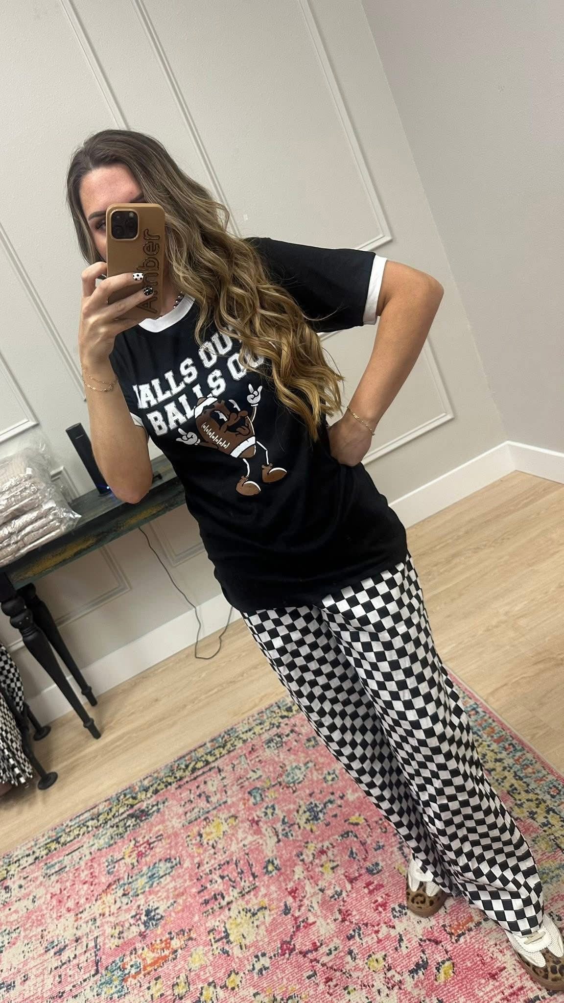 Checkered Jeans
