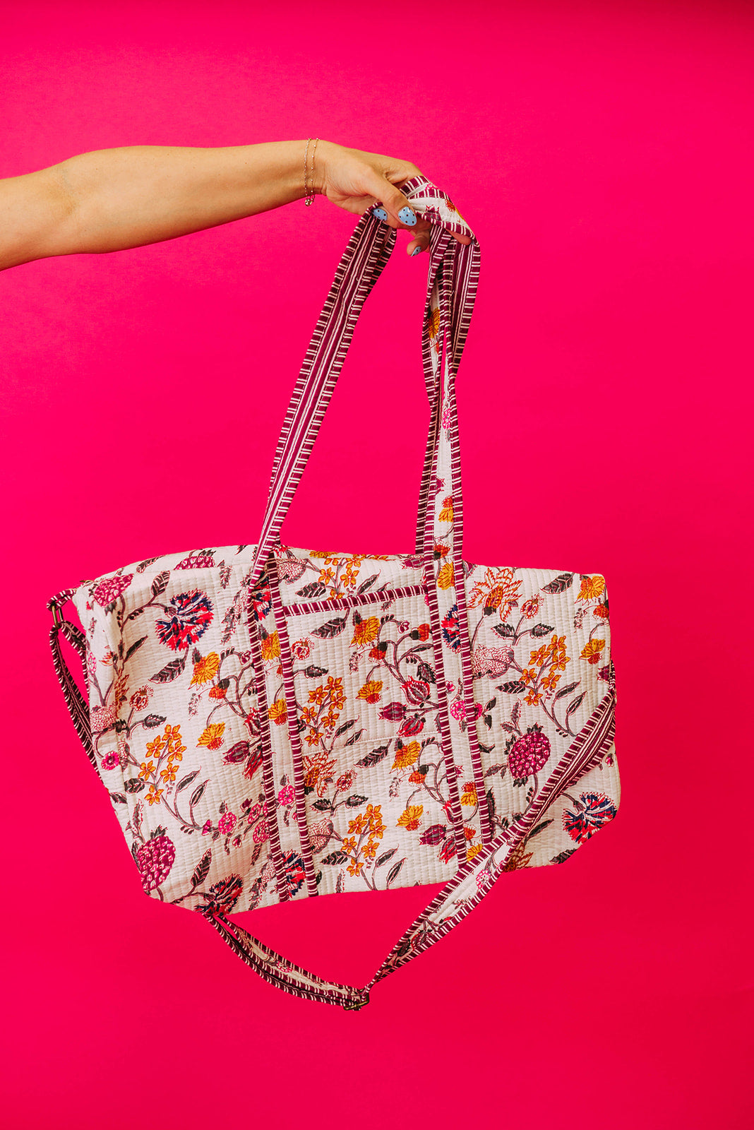 quilted large everyday tote bag