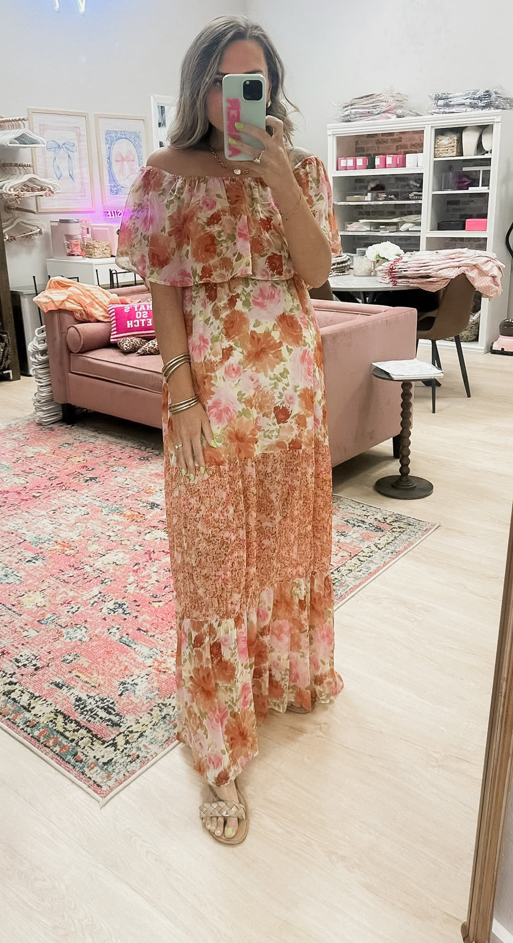 Floral Off The Shoulder Dress