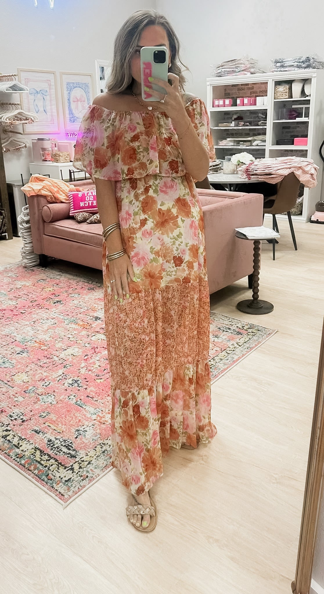 Floral Off The Shoulder Dress