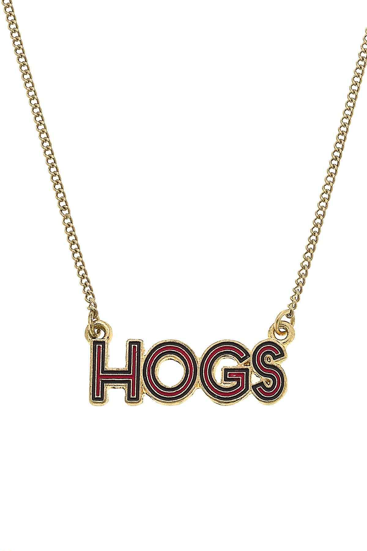 Arkansas Hogs Necklace
