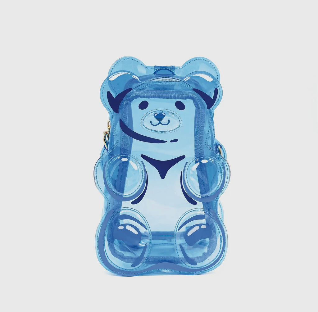 Blue See-through Teddy Bear Bag