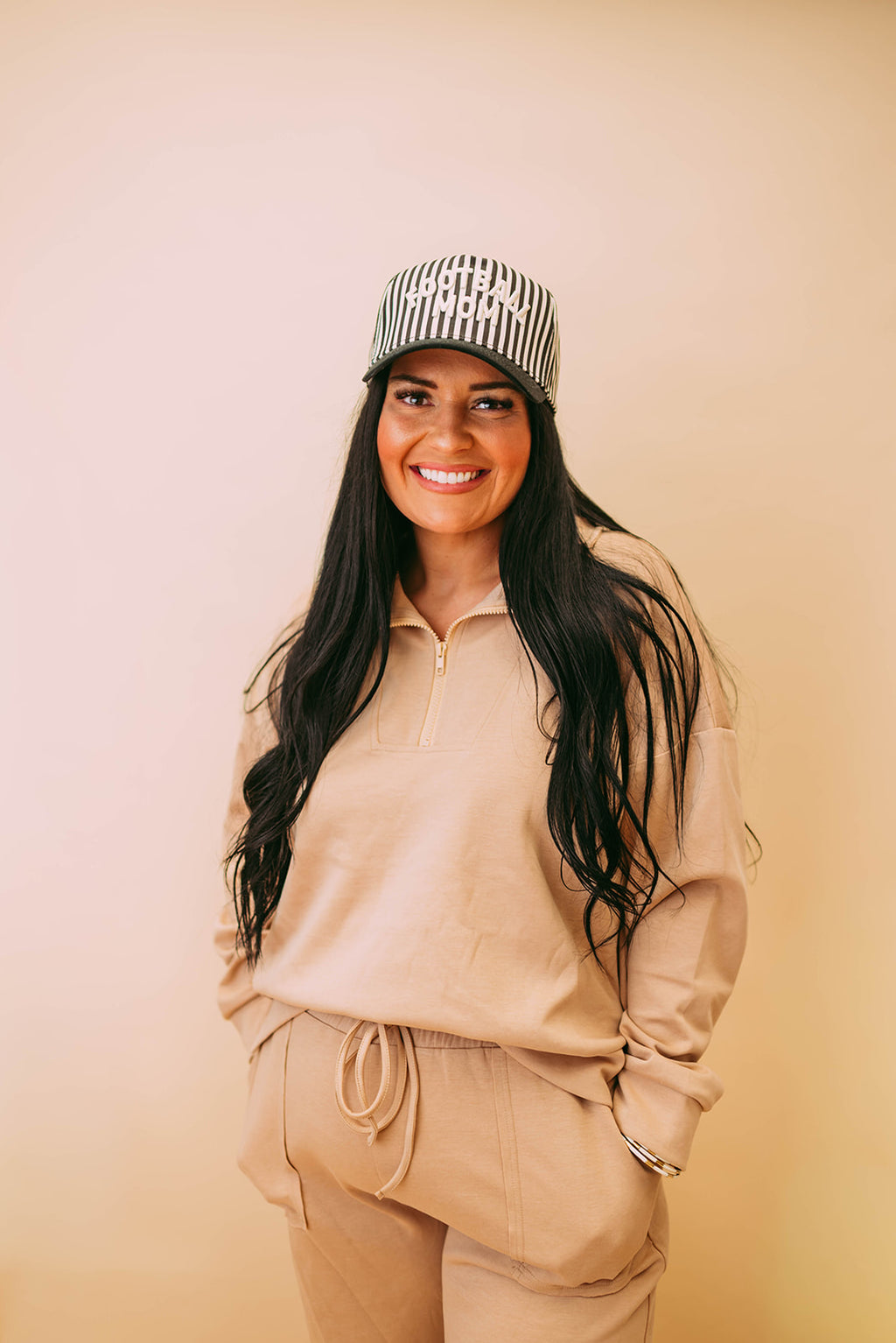 scuba half zip pullover & wide leg pants set