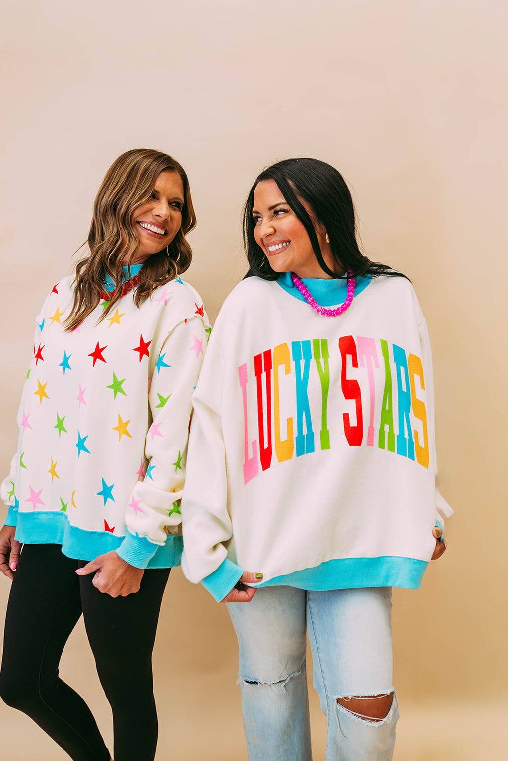 lucky stars reversible mockneck