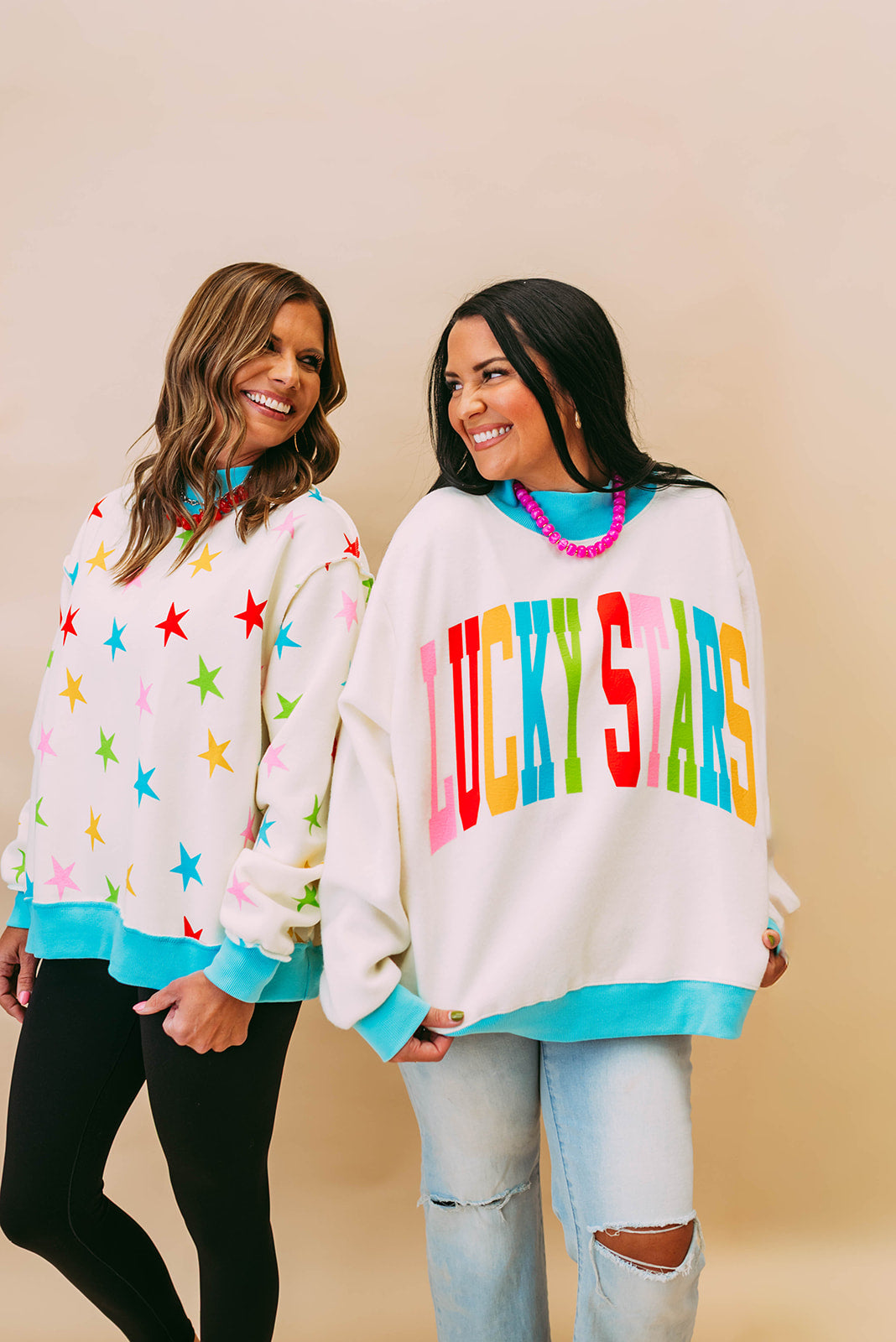 lucky stars reversible mockneck