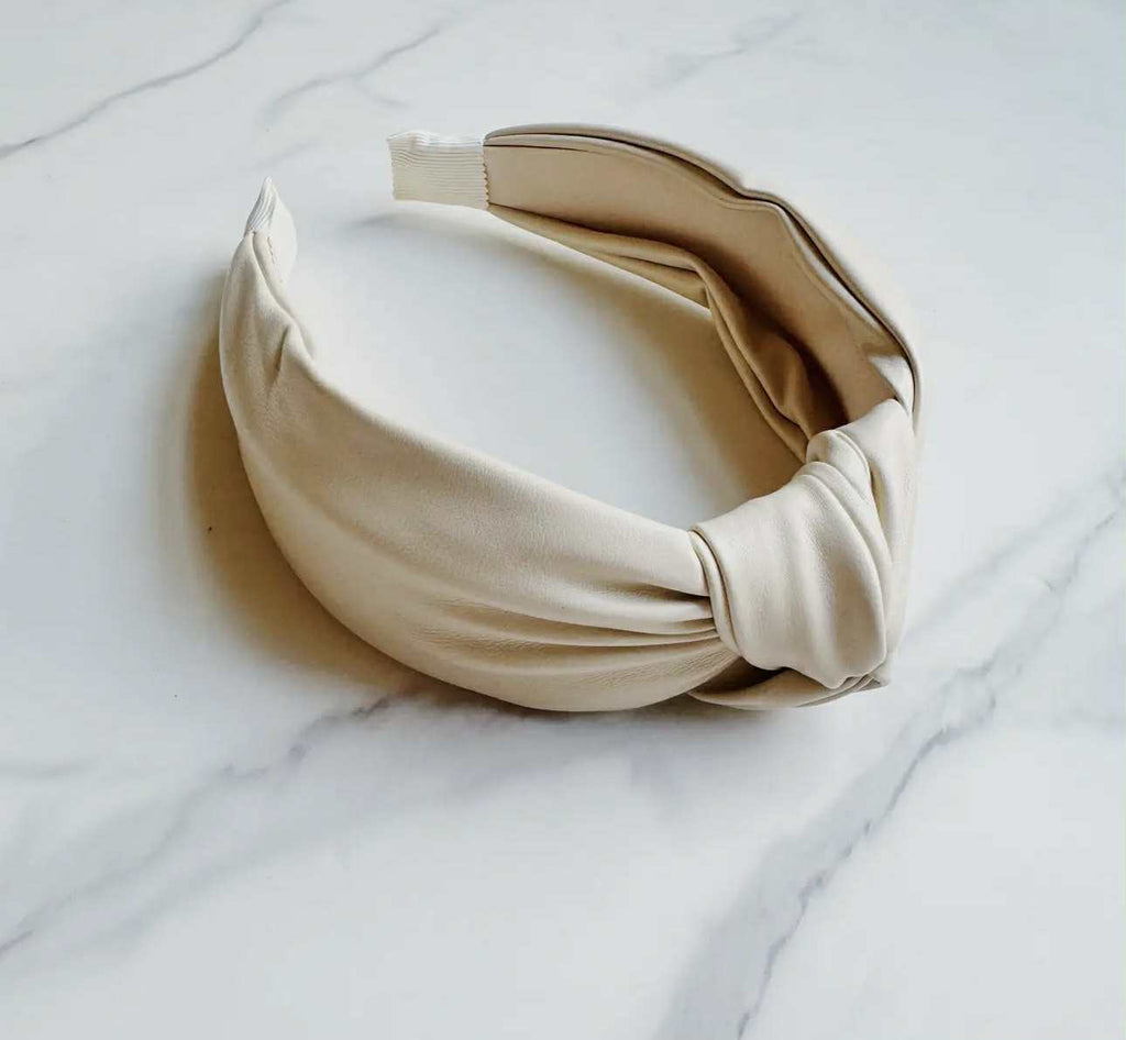 leather knotted headband