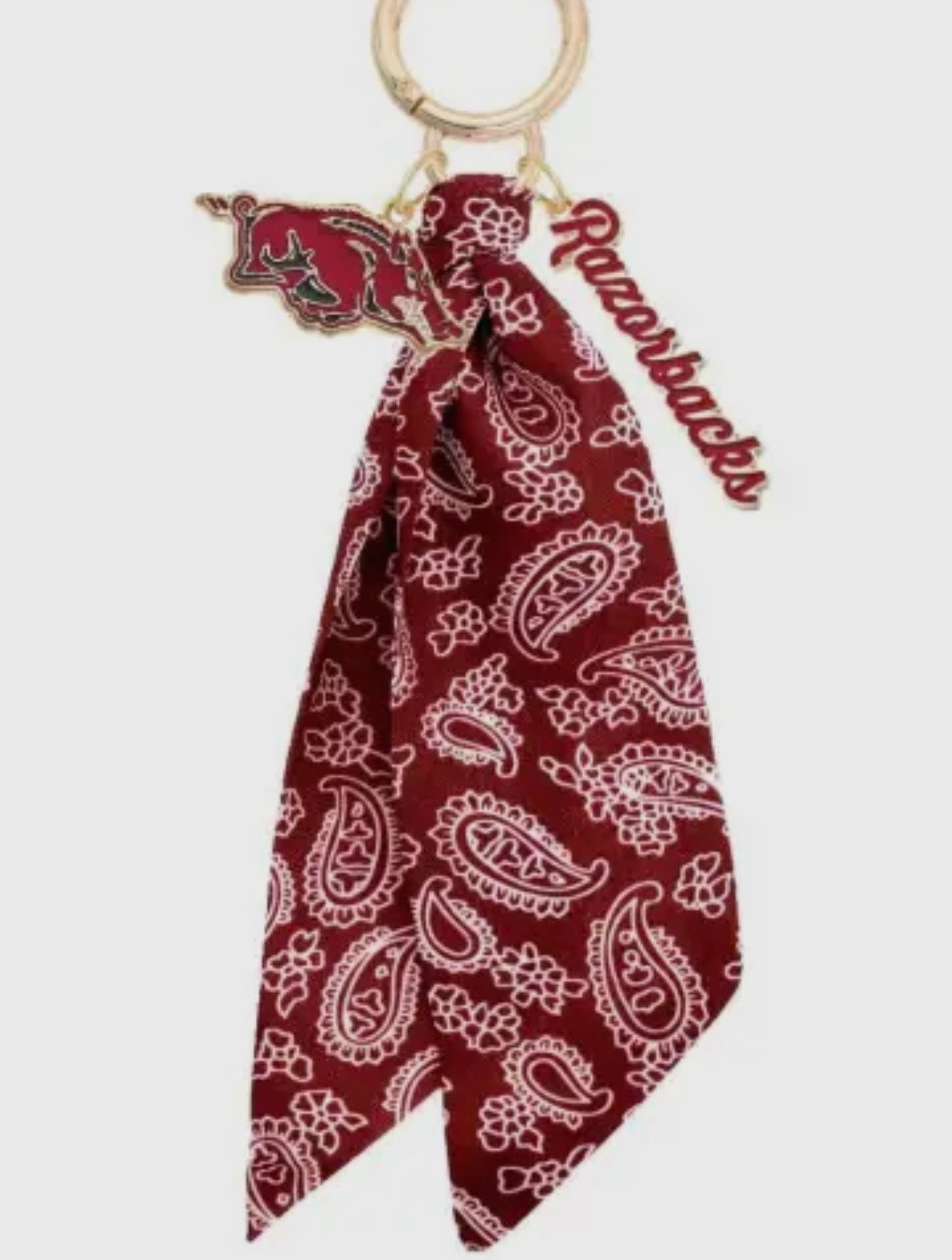 Razorback Logo Bandana Bag Charm