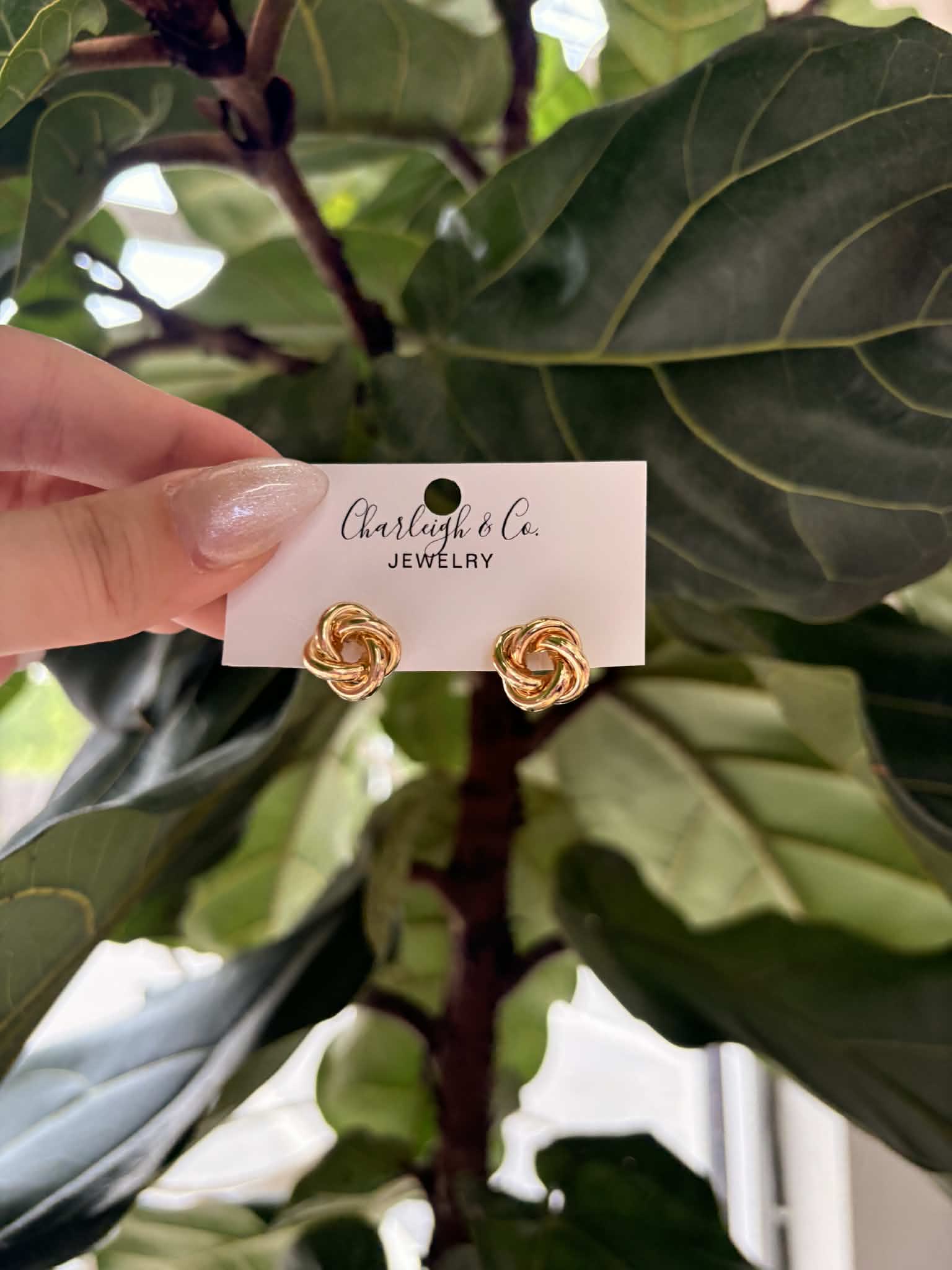 Gold Metallic Knots Earrings